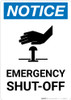 Notice: Emergency Shut-off with Icon Portrait