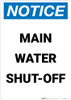Notice: Main Water Shut-Off Portrait Notice: Main Water Shut-Off Portrait