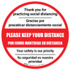 Thank You For Practicing Social Distancing Bilingual Spanish - Floor Sign Thank You For Practicing Social Distancing Bilingual Spanish - Floor Sign