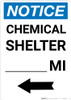 Notice: Chemical Shelter Mile Left Arrow Portrait