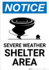 Notice: Severe Weather Shelter Area Portrait Notice: Severe Weather Shelter Area Portrait