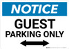Notice: Guest Parking Only with Bidirectional Arrow Landscape Notice: Guest Parking Only with Bidirectional Arrow Landscape