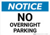 Notice: No Overnight Parking Landscape