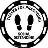 Thanks for Practicing Social Distancing - Casino White - Floor Sign Thanks for Practicing Social Distancing - Casino White - Floor Sign