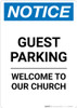 Notice: Guest Parking Welcome To Our Church Portrait Notice: Guest Parking Welcome To Our Church Portrait