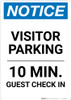 Notice: Visitor Parking - 10 Min. Guest Check In Portrait Notice: Visitor Parking - 10 Min. Guest Check In Portrait