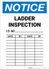 Notice: Ladder Inspection Chart Portrait