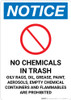 Notice: No Chemicals or Flammable Materials In Trash Portrait Notice: No Chemicals or Flammable Materials In Trash Portrait
