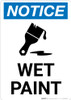 Notice: Wet Paint with Icon Portrait