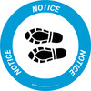 Notice: Shoe Print Left Circular - Floor Sign Notice: Shoe Print Left Circular - Floor Sign