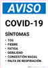 Notice: COVID-19 Symptoms Spanish Portrait - Wall Sign