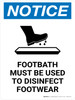 Notice Footbath Must Be Used with Icon Portrait - Wall Sign Notice Footbath Must Be Used with Icon Portrait - Wall Sign