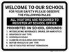 Welcome To Our School Rules Landscape - Wall Sign Welcome To Our School Rules Landscape - Wall Sign