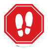 Shoe Print Up Stop Circular v2 - Floor Sign