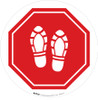 Shoe Print Up Stop Circular - Floor Sign