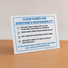 Clean Hands are Everyone's Responsibility - Desktop Sign