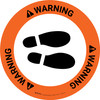 Warning: Shoe Print Right Circular v2 - Floor Sign