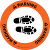 Warning: Shoe Print Right Circular - Floor Sign