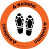 Warning: Shoe Print Up Circular - Floor Sign