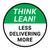 Think Lean: Less Delivering More Circular - Floor Sign Think Lean: Less Delivering More Circular - Floor Sign