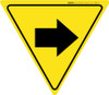 Right Arrow Yield - Floor Sign Right Arrow Yield - Floor Sign