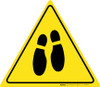 Shoe Print Down Triangle v2 - Floor Sign Shoe Print Down Triangle v2 - Floor Sign