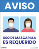 Notice: Face Mask Required (Spanish) - Poster