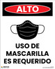 Stop: Face Mask Required with Icon (Spanish) - Poster Stop: Face Mask Required with Icon (Spanish) - Poster