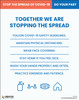 Stop The Spread Of Covid-19 - Together We Are Stopping the Spread - Poster Stop The Spread Of Covid-19 - Together We Are Stopping the Spread - Poster