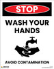 Stop: Wash Your Hands – Avoid Contamination - Poster Stop: Wash Your Hands – Avoid Contamination - Poster