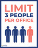 Limit 3 People Per Office - Poster Limit 3 People Per Office - Poster