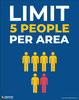 Limit 5 People Per Area - Poster Limit 5 People Per Area - Poster