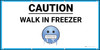 Caution Walk in Freezer with Emoji - Banner