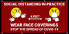 Social Distancing 6 feet in Practice with Emojis Red - Banner Social Distancing 6 feet in Practice with Emojis Red - Banner