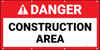 Danger Construction Area Red Banner Danger Construction Area Red Banner