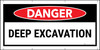 Danger Deep Excavation Banner Danger Deep Excavation Banner