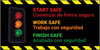Start Work Finish Safe Bilingual Spanish Banner