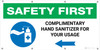 Safety First: Complimentary Hand Sanitizer Station Right Arrow with Icon - Banner