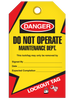Lockout Do Not Operate Maintenance Dept Tags