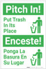 Pitch In: Put Trash in its Place Bilingual Spanish - Label