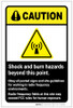 Caution: Shock And Burn Hazard ANSI Portrait - Label Caution: Shock And Burn Hazard ANSI Portrait - Label