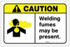 Caution: Welding Fumes May Be Present ANSI Landscape - Label Caution: Welding Fumes May Be Present ANSI Landscape - Label