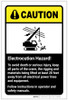 Caution: Electrocution Hazard Crane Rigging Follow Instructions ANSI Portrait - Label Caution: Electrocution Hazard Crane Rigging Follow Instructions ANSI Portrait - Label
