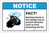 Notice: FACT Washing Hands Prevents Illness ANSI Landscape - Label Notice: FACT Washing Hands Prevents Illness ANSI Landscape - Label
