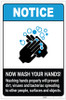 Notice: Washing Hands Properly Will Prevent Dirt ANSI Portrait - Label Notice: Washing Hands Properly Will Prevent Dirt ANSI Portrait - Label