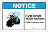 Notice: Clean Hands Save Lives ANSI Landscape - Label Notice: Clean Hands Save Lives ANSI Landscape - Label