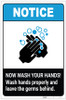 Notice: Wash Your Hands Properly and Leave Germs Behind ANSI Portrait - Label Notice: Wash Your Hands Properly and Leave Germs Behind ANSI Portrait - Label