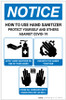 Notice: How To Use Hand Sanitizer Portrait - Label