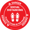 Danger: Social Distancing Please Stand In The Frame Shoe Prints OSHA - Circular - Floor Sign Danger: Social Distancing Please Stand In The Frame Shoe Prints OSHA - Circular - Floor Sign