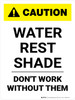 Caution: Water Rest Shade Don't Work Without Them Portrait - Wall Sign